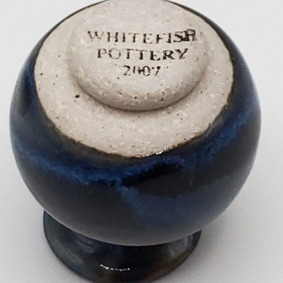 Whitefish Pottery Small Blue Pottery - Picture 2 of 2